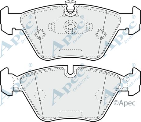 APEC BRAKING stabdžių trinkelių rinkinys, diskinis stabdys PAD1065